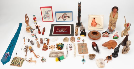 Large Collector's Lot of 53 Assorted Ethnographica