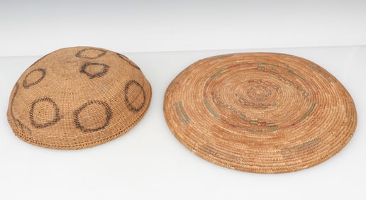 Brazilian Decorated Basket and Flat Basket