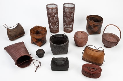 Collector's Lot of 11 Indonesian Baskets