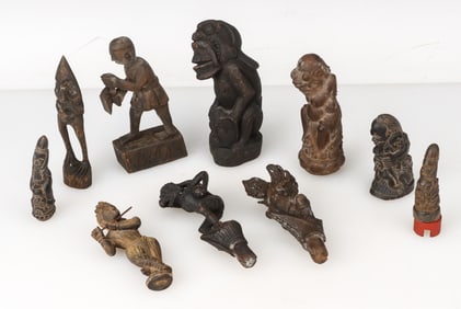 Ethnographic Collector's Lot of 10 Stone Carvings