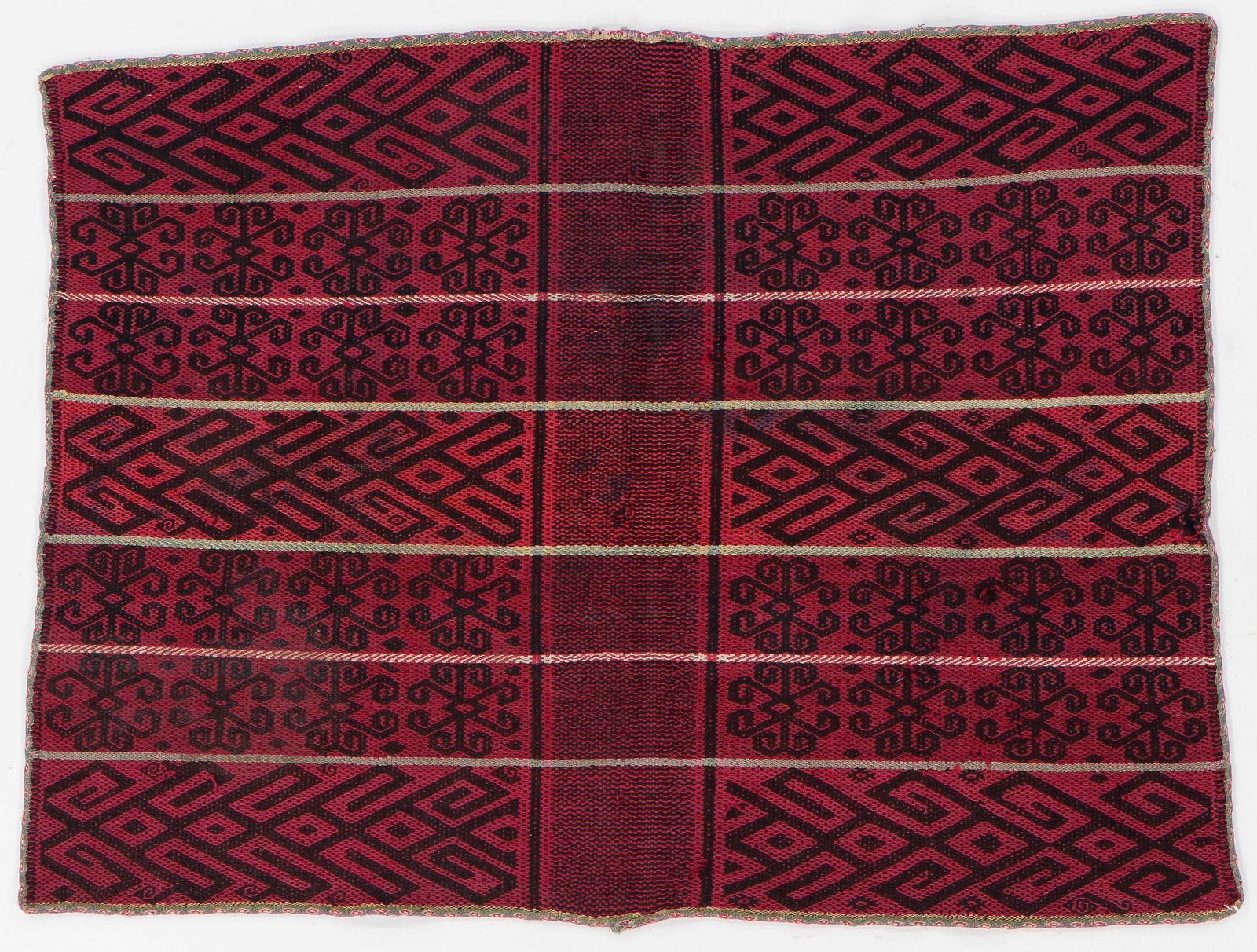 Rare and Unique Llama Wool Blanket, poss. Rodeo, Dept. of Chuquisaca, 19th C. (1 of 3)