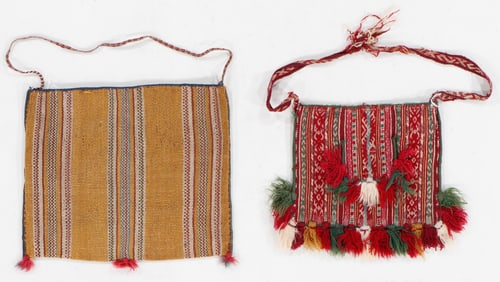 Two Chuspa Coca Bags, 19th and 20th C.