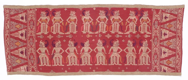 Fine Old Balinese Songket Textile with Wayang Figures, Indonesia, Early 20th C.