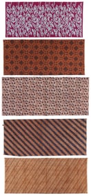 5 Vintage Kain Panjang Batiks, 20th/21st C.