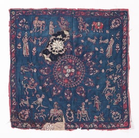 Antique Silk on Silk Cover (Mochi), Saurashtra, Gujarat, Late 19th C.