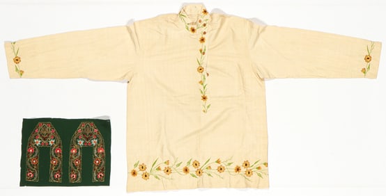 Indian Uncut Slipper Tops and Embroidered Shirt