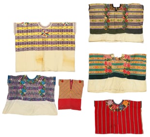 Group of Vintage Guatemalan Huipils (6)