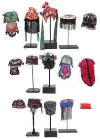Group of 15 Chinese Children's Hats