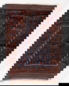 Baluch Prayer Rug, Northwest Afghanistan, Ca. 1875, 3'0'' x 4'0''
