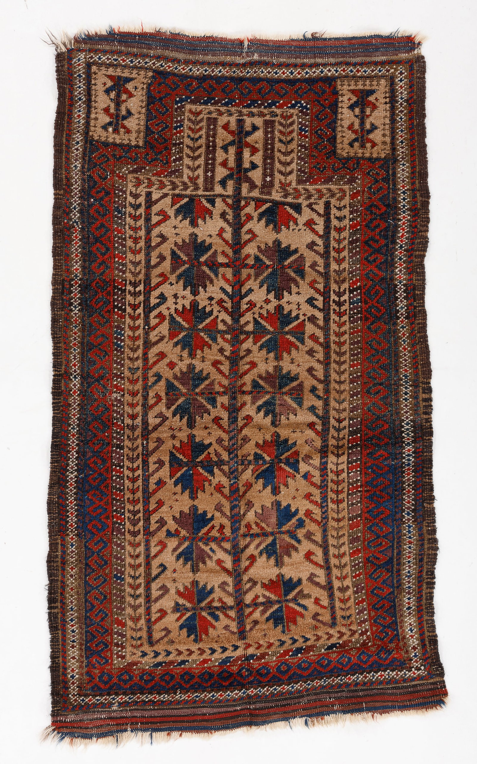 Baluch Camel Ground Prayer Rug, Khorasan Area, Persia, 19th C., 2'5'' x 4'3'' (1 of 4)