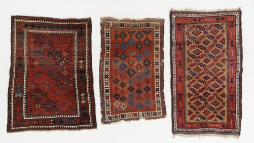 3 Baluch Rugs, 19th C.