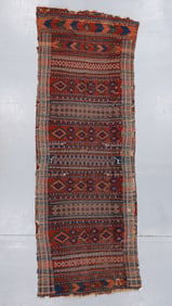 Baluch Flatwoven Floor or Bedding Cover, Baluchistan, 19th C., 3'5'' x 9'5''