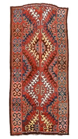 Julkur Rug, Middle Amu Darya, Ca. 1900, 3'11'' x 8'7''