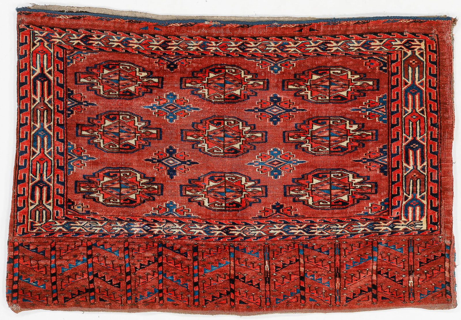 Yomud Chuval, Turkmenistan, Ca. 1875, 3'11'' x 2'8'' (1 of 4)