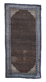 Open Field Khaden Sleeping Rug, Tibet, Mid 19th C., 2'7'' x 5'2''