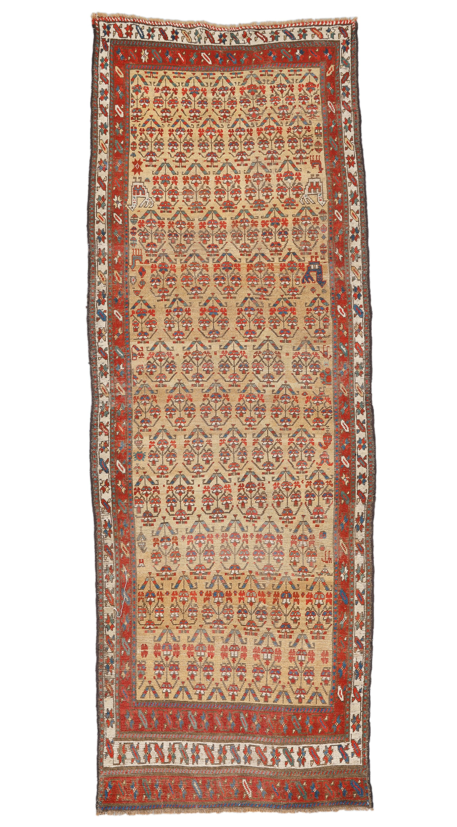 Northwest Persian Hall Rug, Late 19th C., Size: 3'3'' x 9'8'' (1 of 4)