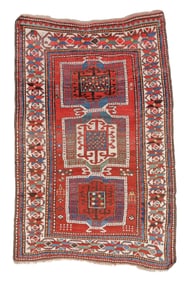 Kazak Rug, Caucasus, Ca. 1875, 4'3'' x 6'8''
