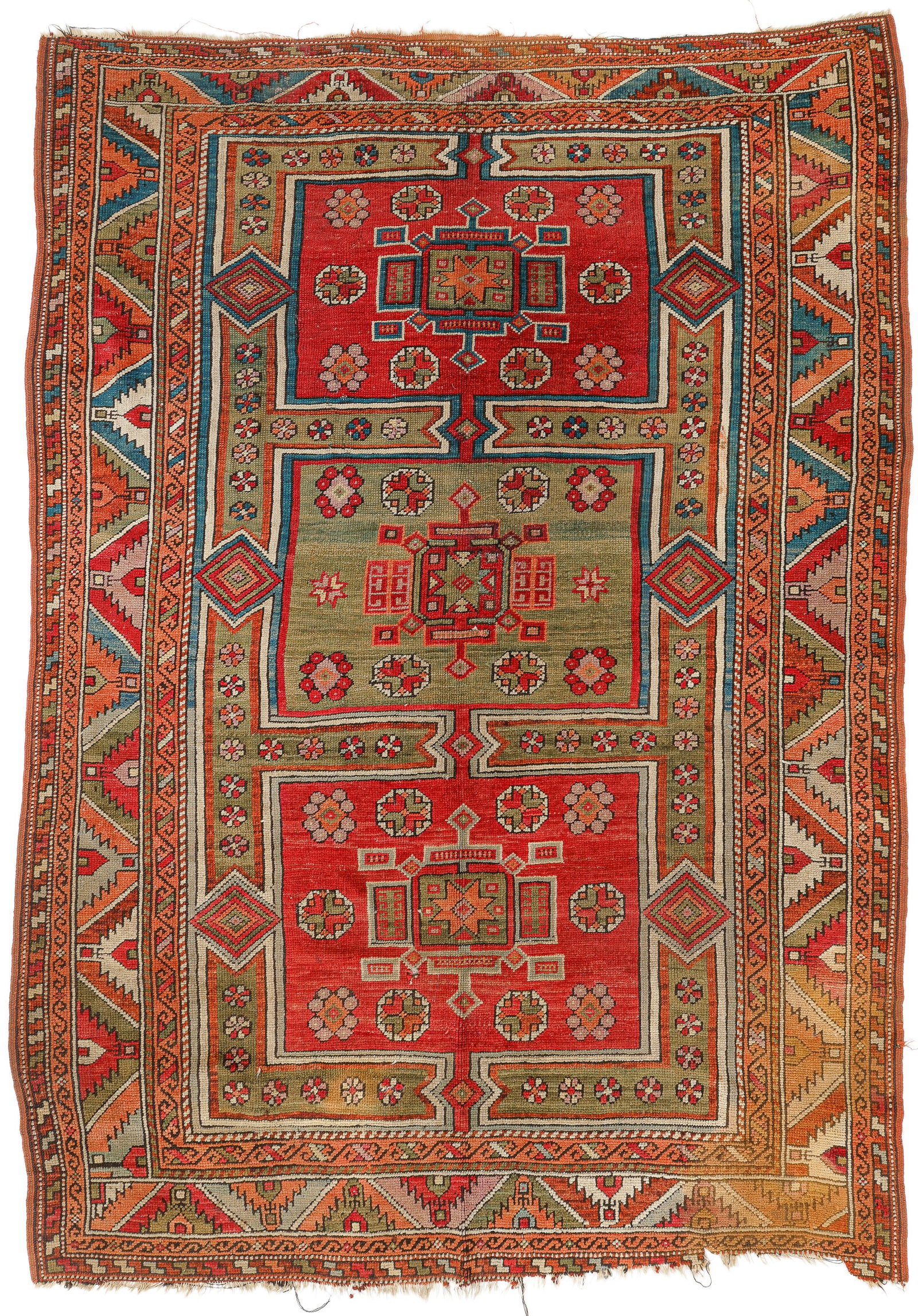 Anatolian or Caucasian Rug, Ca. 1880, 5'7'' x 8'0'' (1 of 4)