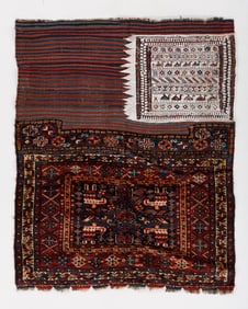 Bakhtiari Opened Bag, Persia, Late 19th C., 3'6'' x 4'3''
