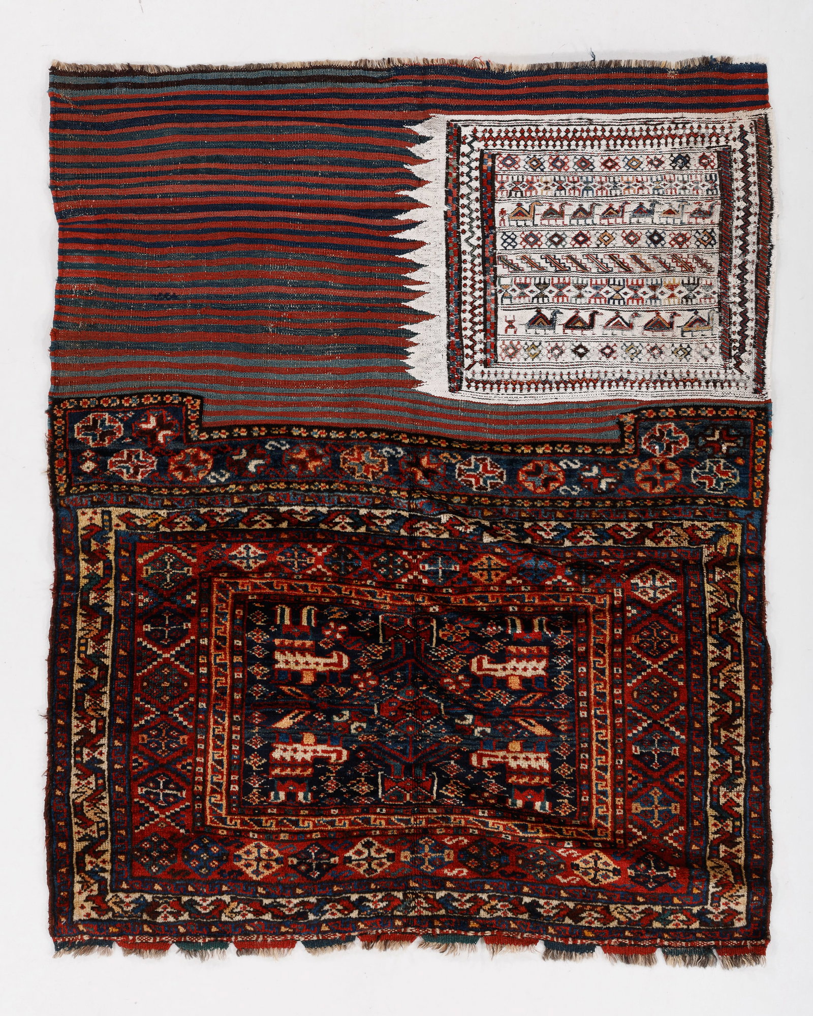 Bakhtiari Opened Bag, Persia, Late 19th C., 3'6'' x 4'3'' (1 of 6)