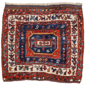 Afshar Gabbeh Woven Bagface, Persia, Late 19th C., 1'5'' x 1'5''