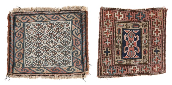 2 Small Sumak Bagfaces, Caucasus, Late 19th C.