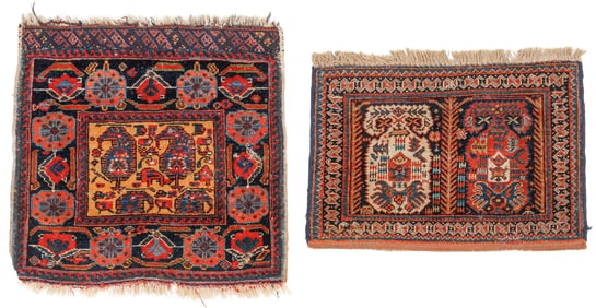 2 Afshar Bagfaces, Persia, Ca. 1875