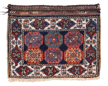 West Persian Star Pattern Bagface, Late 19th C., 2'4'' x 1'10''