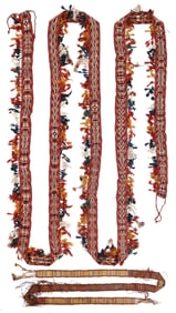 2 Long Uzbek Tent Bands, Central Asia, Late 19th C, L. 42'0" & 12'9"