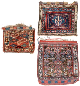 3 Kurd Bagfaces, Persia, Late 19th C.