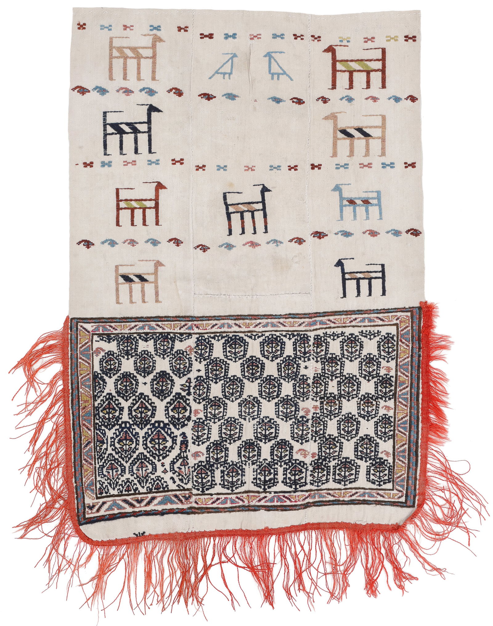 Shahsevan Sumak Saddle Cover, Transcaucasus, Ca. 1900, 2'1'' x 3'0'' (1 of 2)