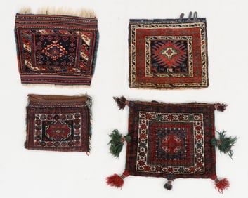 Group of 4 Bags/Bag Faces, Persia/Afghanistan, Late 19th C.