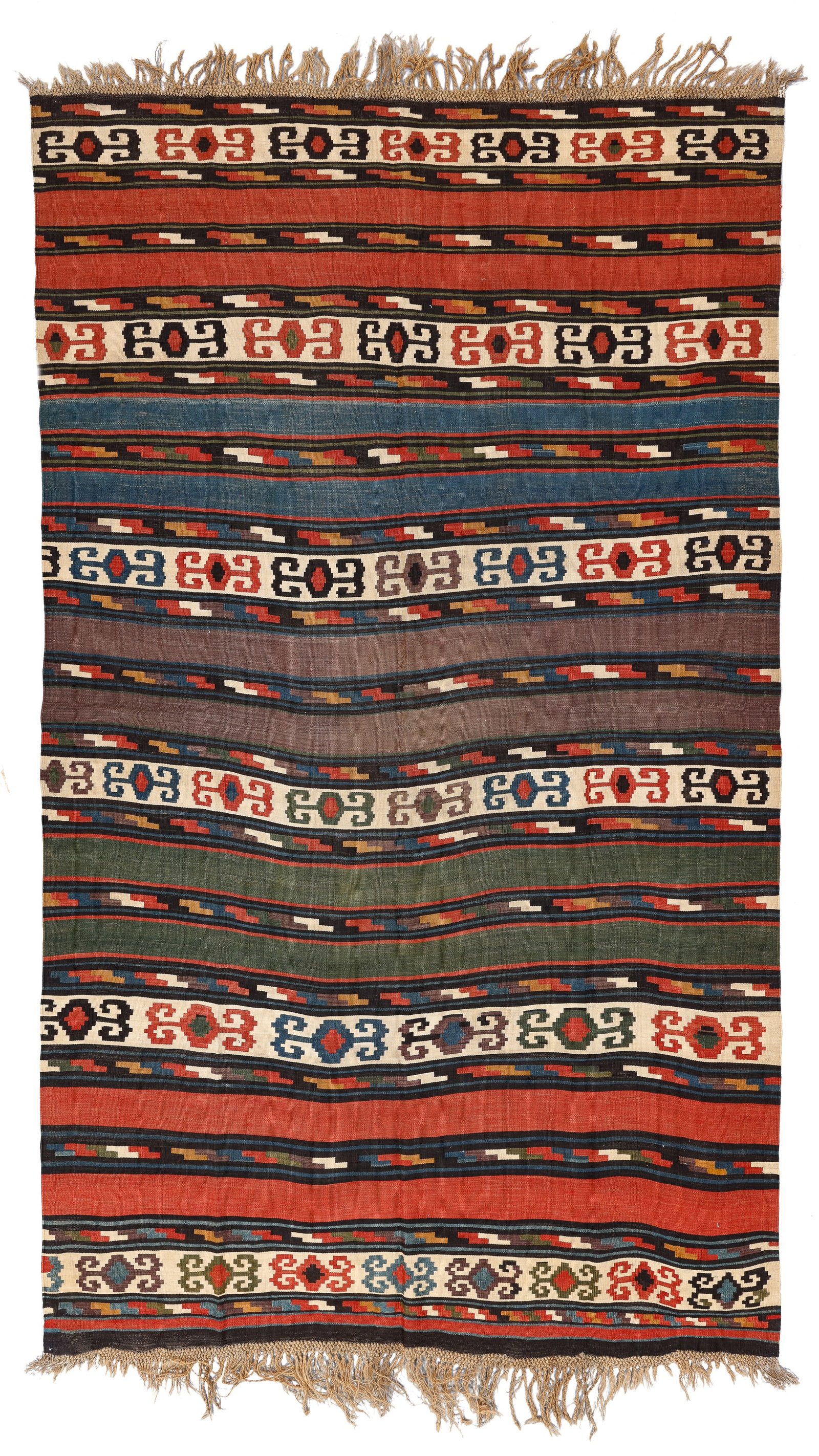 Kazak Kilim, Caucasus, Ca. 1900, 5'9'' x 9'9'' (1 of 3)