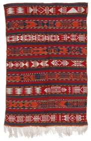Uzbek Kilim, Central Asia, Ca. 1900, 4'3'' x 6'3''