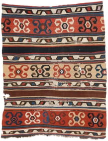 Shahsevan Kilim, Transcaucasus, Mid 19th C., 6'2'' x 7'10''