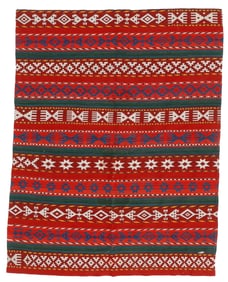 Uzbek Kilim, Central Asia, Ca. 1900, 4'6'' x 5'9''