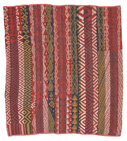Double-Sided Uzbek Gajari Style Kilim, Northern Afghanistan, Late 19th C., 5'11'' x 6'9''