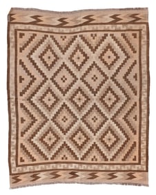 Veramin Kilim, Persia, Mid 20th C., 6'2'' x 7'8''