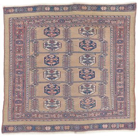 Afshar Sofreh Sumak Rug, Persia, Early 20th C., 3'3'' x 3'2''