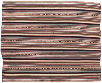 Shahsevan Warpface Striped Kilim, Transcaucasus, Ca. 1880, 5'6'' x 6'10''