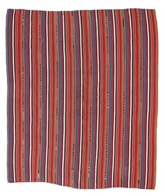 Shahsevan Striped Warpface Kilim, Transcaucasus, Late 19th C., 7'0'' x 7'11''