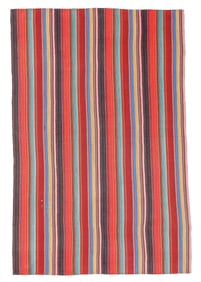 Mazandaran Striped Kilim, Persia, Early/Mid 20th C., 4'10'' x 7'3''