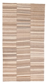 Mazandaran Striped Kilim, Persia, Mid 20th C., 6'7'' x 12'0''