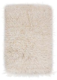 Konya Karapinar Angora Shag Tulu Rug, Turkey, Mid 20th C., 4'2'' x 5'10''