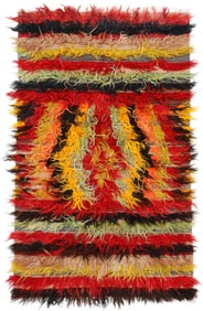 Konya Angora Tulu Rug, Turkey, Mid 20th C., 3'7'' x 5'8''