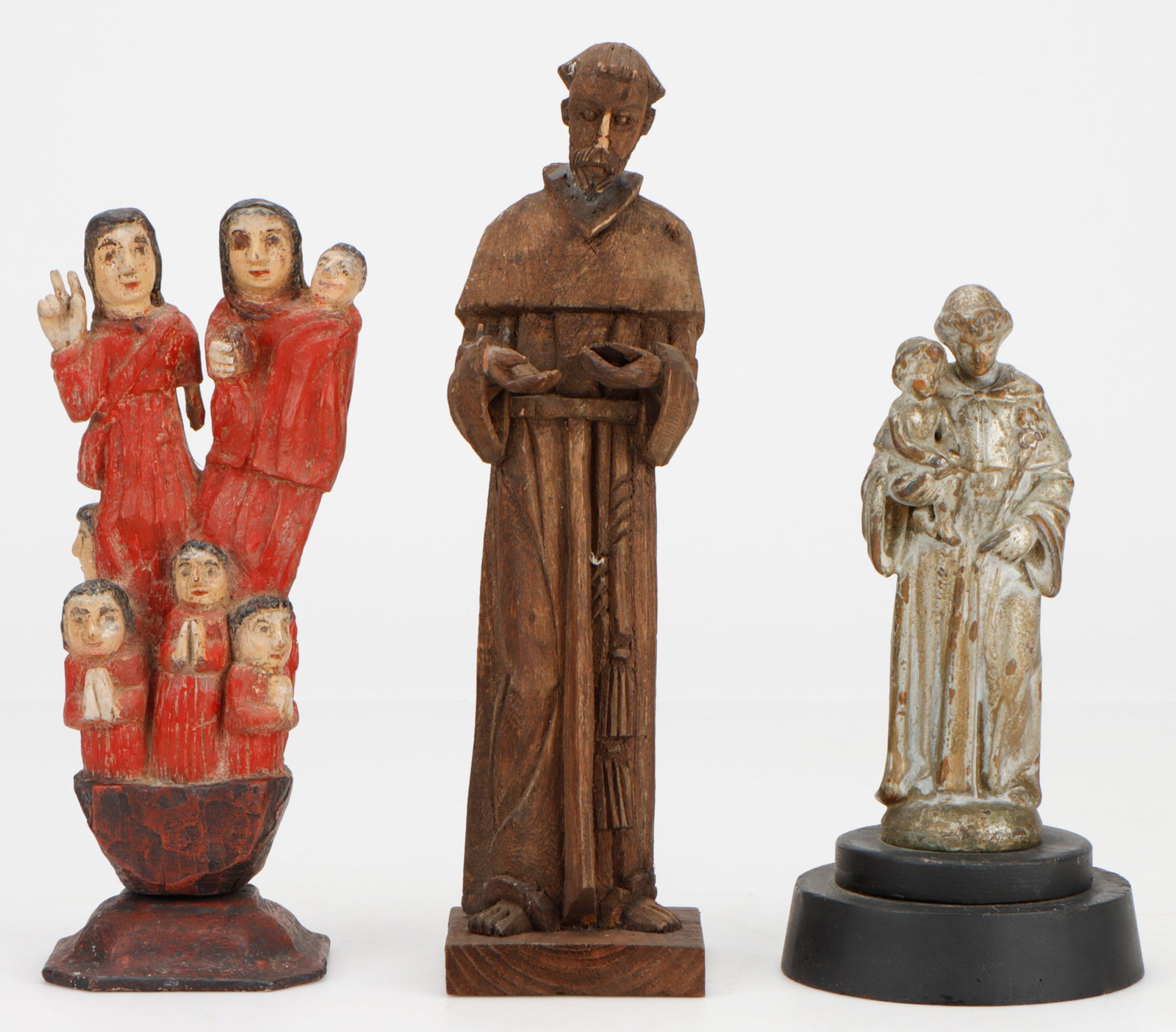 3 Antique Spanish Colonial Santos Figures, 19th C. (1 of 6)