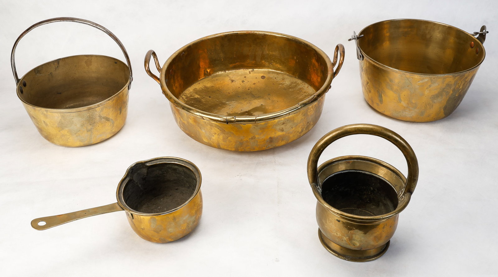 5 Vintage French Brass Vessels (1 of 4)