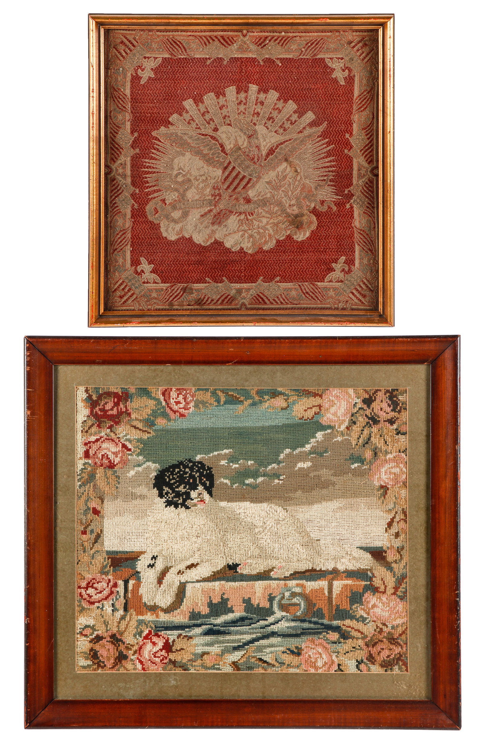 2 Antique Framed Textiles (1 of 6)
