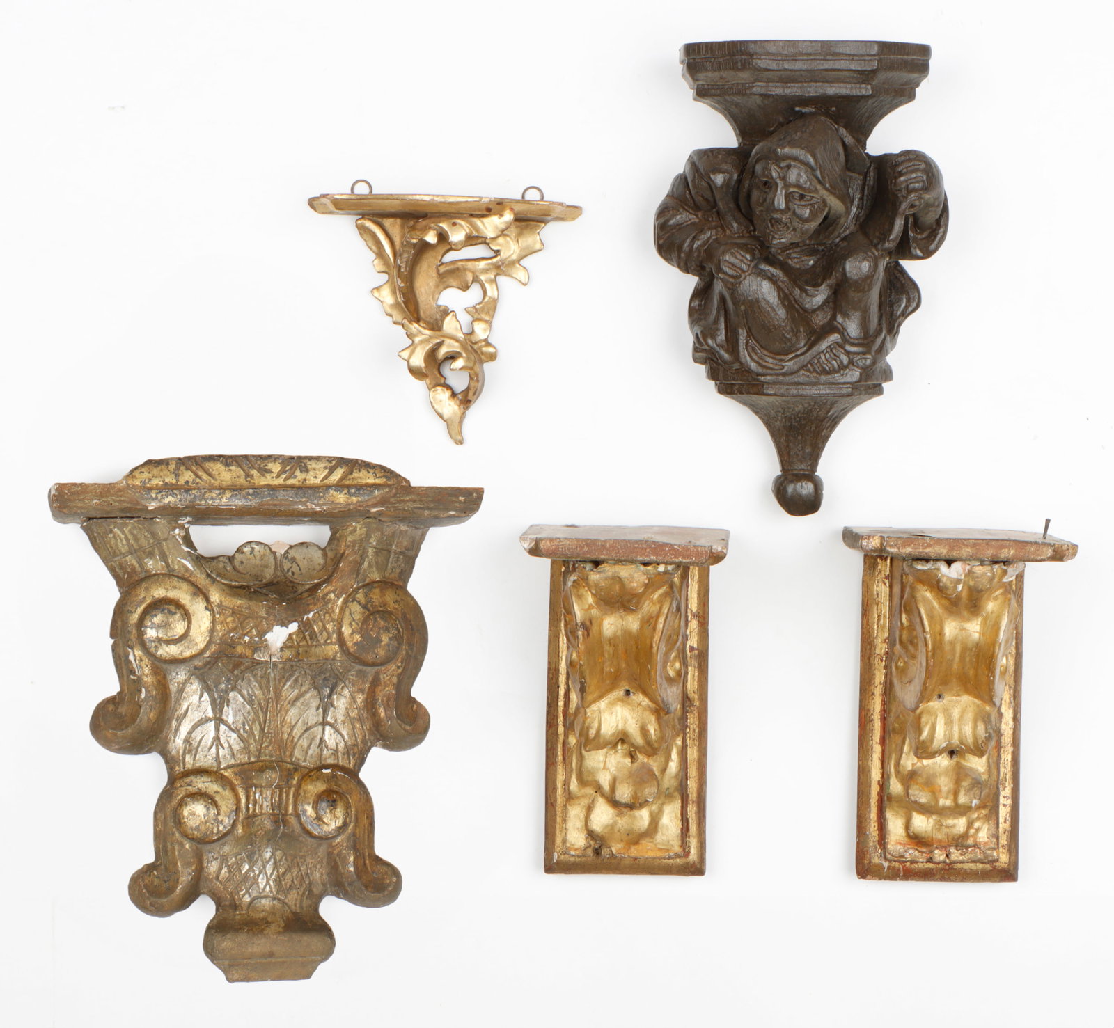 Collector's Lot of 5 Architectural Corbels and Wall Shelves (1 of 3)