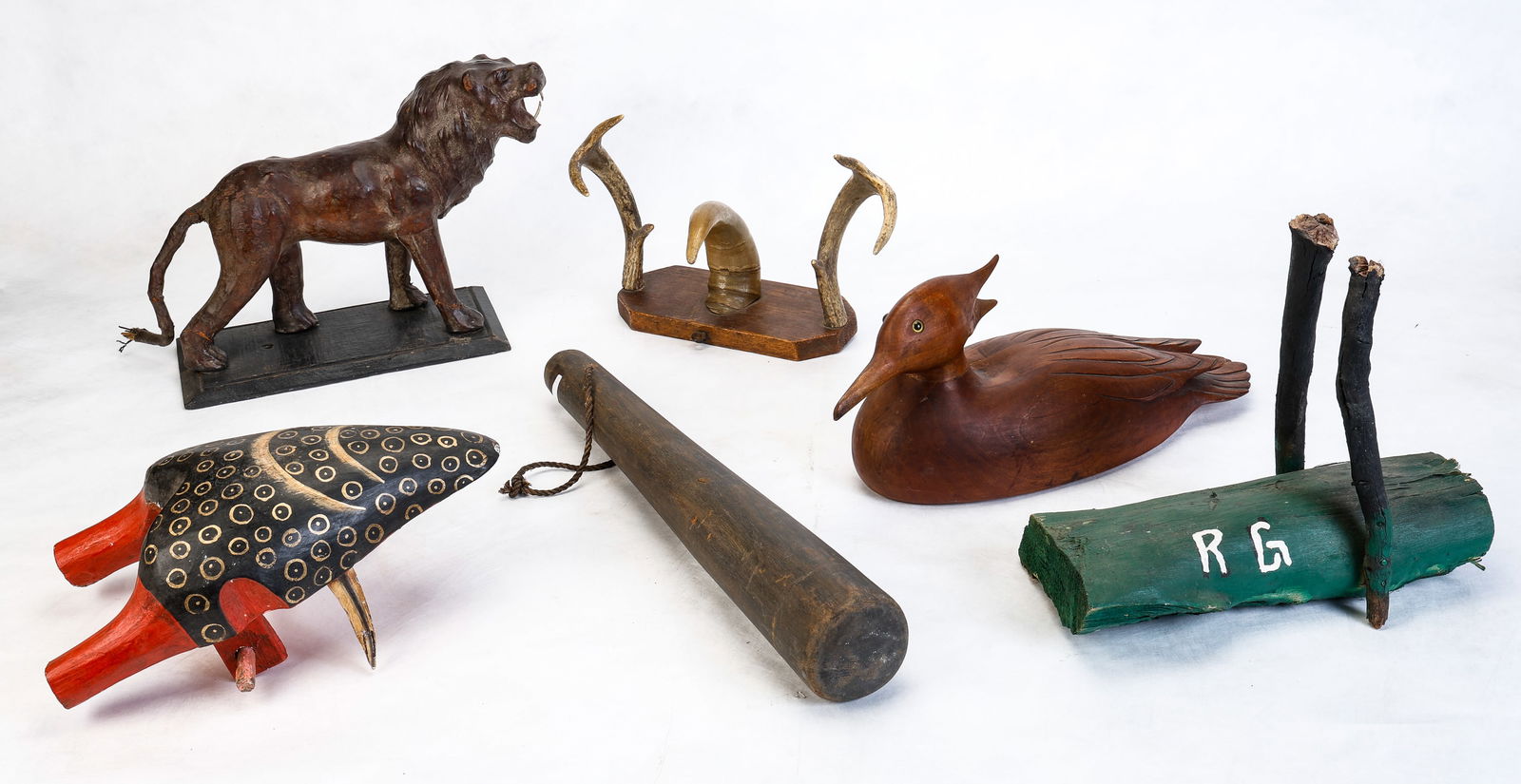 Collector's Lot of Folk Art and Decorations, 6 Items (1 of 6)